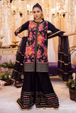 3-Pc Printed Lawn Shirt With Lawn Bell Bottom Trouser and Net Dupatta EDP23-04