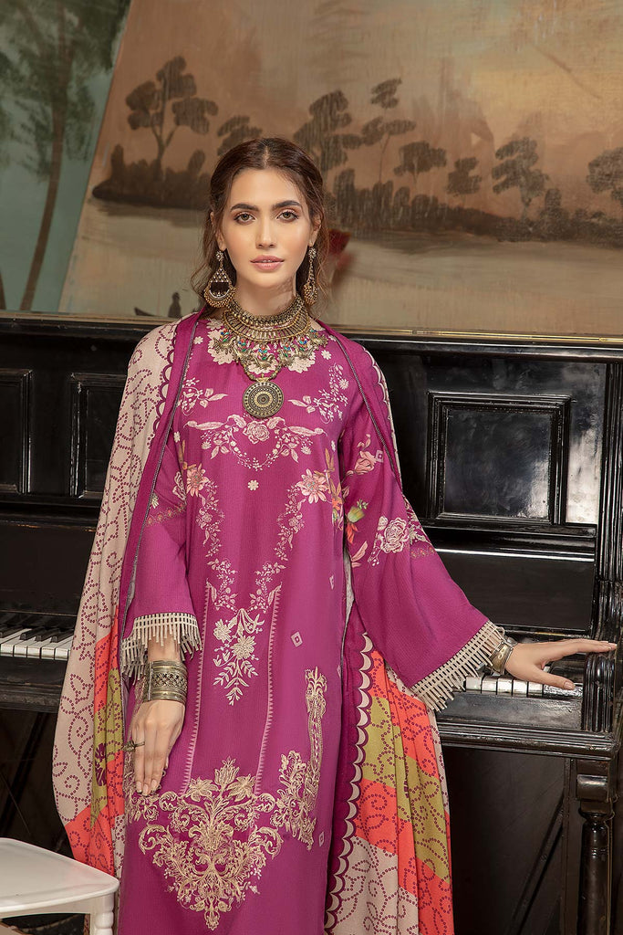 3 Pc Unstitched Embroidered Marina Suit SHW-09