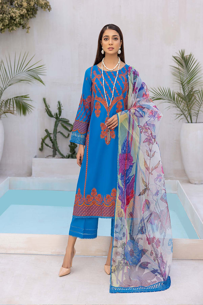 3-Pc Unstitched Embroidered Suit RM22-06