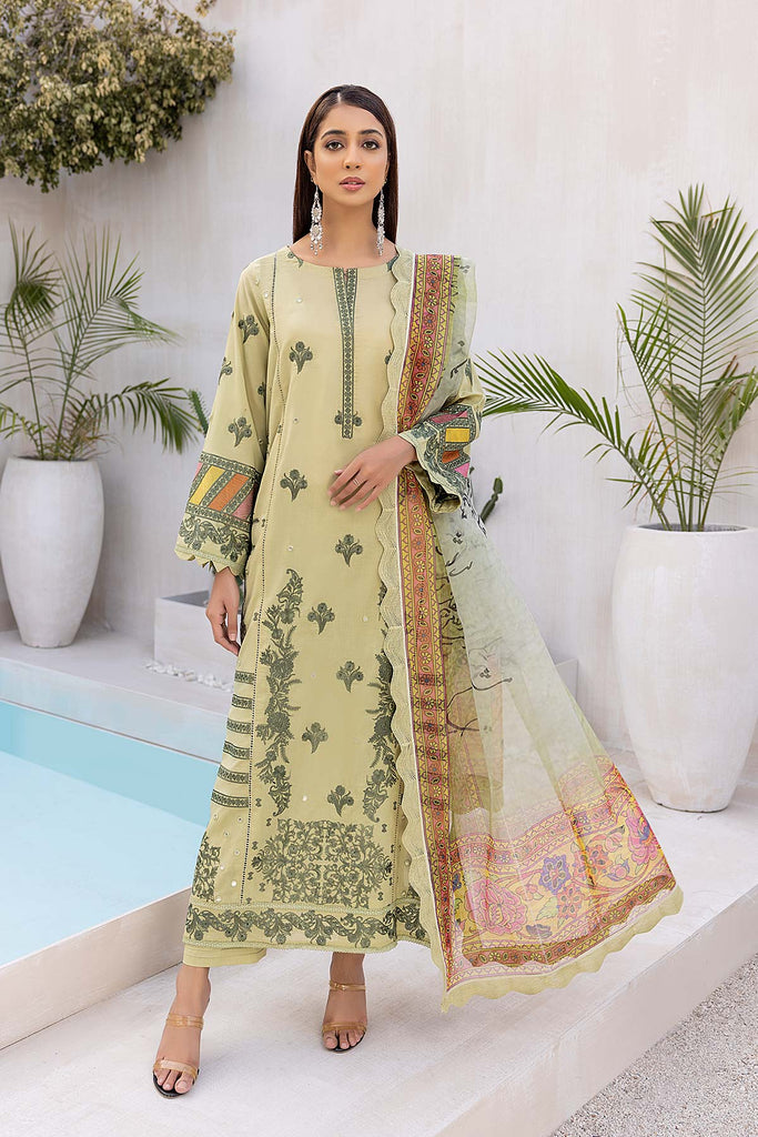 3-Pc Unstitched Embroidered Suit RM22-02