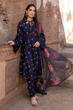3-Pc Printed Cotton Frock With Printed Trouser and Printed Chiffon Dupatta FFP23-09