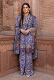 3-Pc Printed Cotton Shirt With Bell Bottom Trouser and Chiffon Dupatta FFP23-13A
