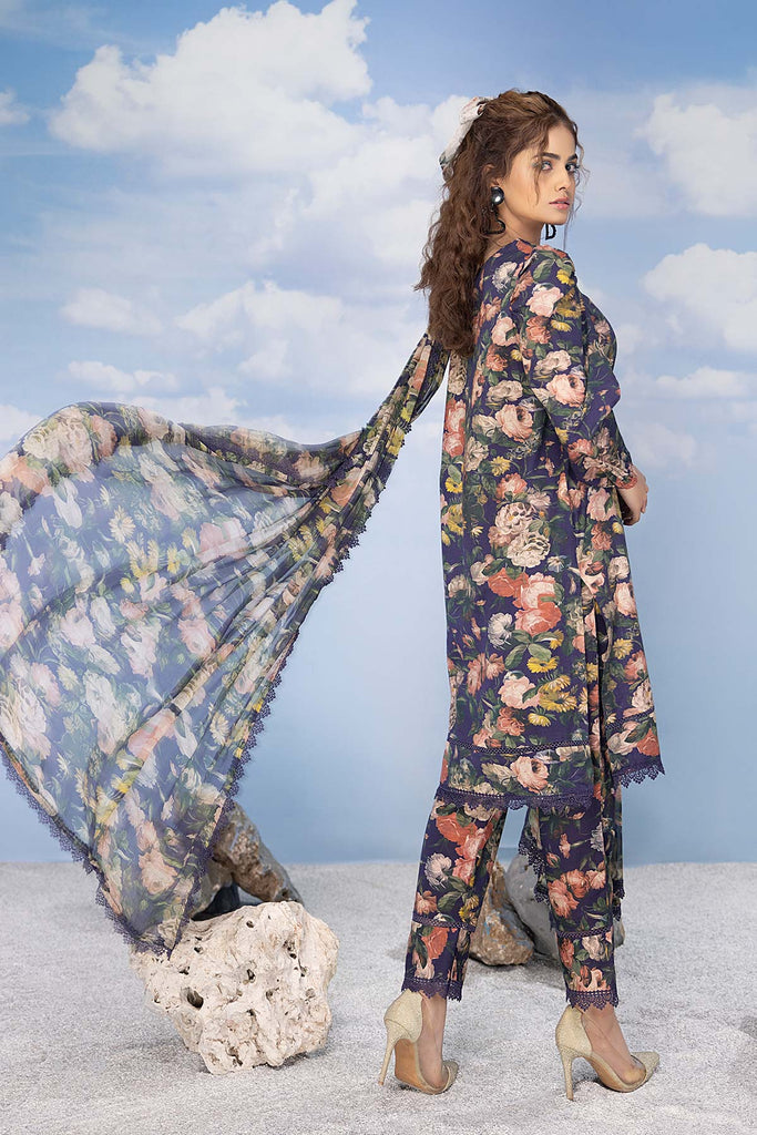 3-Pc Digital Printed Shirt With Straight Trouser and Bamber chiffon Dupatta CPM23-04