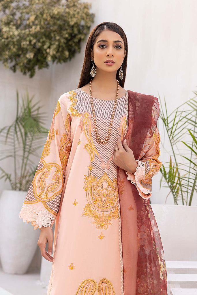 3-Pc Unstitched Embroidered Suit RM22-09