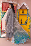 3-Pc Unstitched Embroidered Lawn With Chiffon Dupatta CHN22-06