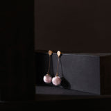 Pink Ball Dangling Earrings ER-155