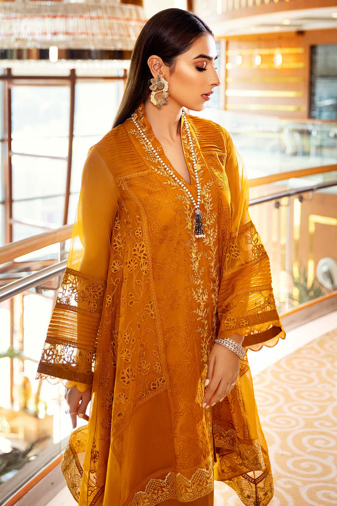 2 Pc Embroidered Organza Suit OMT21-45