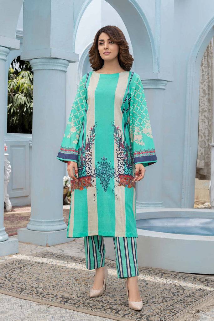 2 PC Digital Printed Lawn Shirt With Cotton Trouser CPM22-67